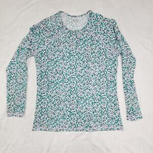 Athleta Floral Performance Top Womens XL Long Sleeve Activewear Athleisure